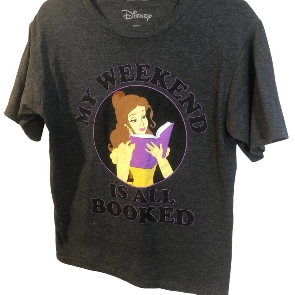DISNEY Beauty and The Beast Belle My Weekend is Booked T-Shirt Size Small - Picture 3 of 5